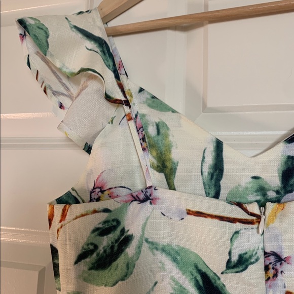 J by J.O.A. Floral Knee length A line Dress with Ruffled sleeves - Picture 8 of 10